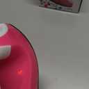 Honoson Mini Craft Iron Mini Heat Press Small Iron 3.93 x 2.36 x 2.76 in Portable Handy Tiny Flatiron with Charging Base Accessory for Fuse Bead Patch DIY Heat Transfer Vinyl(Pink)