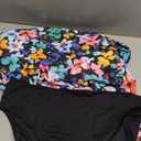 Tempt Me Two Piece Tankini Bathing Suits for Women One Shoulder Swim Top with Bottom Swimsuits (Large, Colorful Floral)