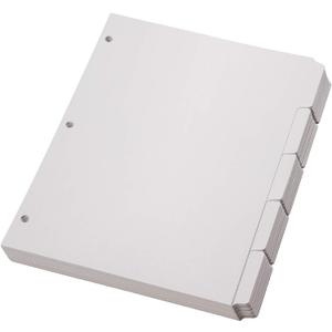 Oxford Blank Write On Binder Dividers, 1/5 Cut Tabs, 3 Hole Punch Dividers in 5 Tab Sets, 100 Dividers, 20 Sets, White (89981)