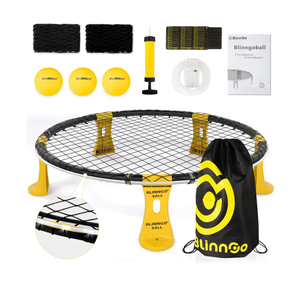 Roundnet Game Set with 3 Balls and Strip Light (ONLY for Pro Kit) - Roundnet Game for Outdoor Indoor Lawn Beach Backyard and Park