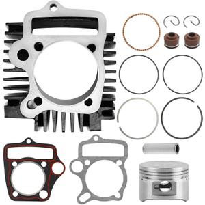 Anxingo 52.4mm Engine Cylinder Big Bore Rebuild Kit, Cylinder with Piston Ring Kit for Most Chinese 90cc 110cc 125cc Engines, Replacement for Taotao, Replacement for SSR
