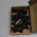 HOMOTEK 12 Pack Black Spring Door Stops,3-1/8" Heavy Duty - Flexible Door Stopper with Low Mounted Black Rubber Bumper Tips