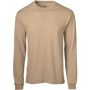 Soffe mens Midweight Cotton Long Sleeve T-shirt, 1 & 2 Packs (XX-Large, Sand)