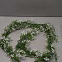 Serwalin 4Pcs 5.9 Ft Babys Breath Garland, 162 Branches White Artificial Baby Breath Flower Vines, Faux Plastics Garland Gypsophila Hanging Flower Vines for Wedding Arch Party Table Home Wall Decor