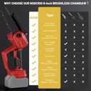 Mini Chainsaw for Milwaukee M18 Battery, 6-Inch Brushless Cordless Pruning Chain-saw, Battery Powered Mini Chainsaw for Wood Cutting, Sharp for Tree Trimming (No Battery)