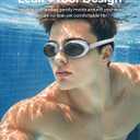 2 x Aegend Flat Lens Swim Goggles, Anti-Fog Swimming Goggles, No Leak Anti-UV Pool Goggles for Adult Men Women Youth