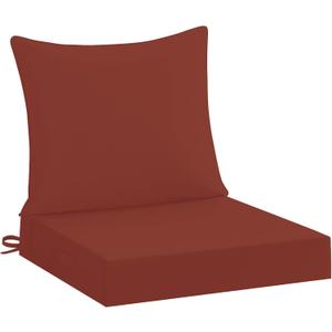 downluxe 22x22 Outdoor Chair Cushions, Waterproof Fade Resistant Patio Furniture Cushions with Handle & Removable Cover, Deep Seat Outdoor Cushions for Sofa, Couch and Patio Chairs, Brick Red