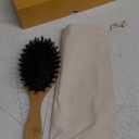 100% Boar Bristle Hair Brush for Women Set by Belula (L Size). Soft Natural Bristles for Thin and Fine Hair. Wooden Comb, Travel Bag and Spa Headband Included!