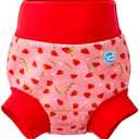 Splash About Happy Nappy Reusable Swim Diaper, Strawberry Field, 12-24 Months Size XL Red