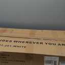 Vlsrka 47.2" LED Jewelry Mirror Cabinet, Wall/Door Mounted Jewelry Armoire Organizer with Full Length Mirror, Large Storage Hanging Cabinet, 4 Drawers, 5 Shelves, Built-in Lighted Mirror (White)