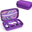 Case Compatible with 3Doodler Start+ Essentials for 3D Pen Set for Kids, Carrying Holder Fit for Printing Pens, Storage Organizer for Printing Filament Refill, Micro-USB Charger (3D-03-Purple)