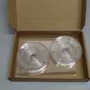 2 Pcs Rotating Acrylic Sign Holder 5" x 7" Clear Menu Stand Table Spinning Sign Holder Stand with Swivel Base for Display Menu Restaurant Advertisement Marketing