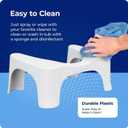 Squatty Potty Simple Curve Bathroom Toilet Stool 7" White