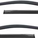 Side Window Visor 4 Piece Set for Toyota RAV4 2019 2020 2021 2022 2023 2024 Safe RAIN Out-Channel Guard Deflector Window Deflectors Vent Deflectors (for RAV4 19-24 4-Piece Set Chrome)