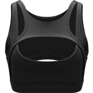 Big Busted Women Shockproof Sports Bras With Removable Pads Seamless Yoga Croptop T-Shirt Bra Training Underwear (Color : Black, Size : S/ Small)