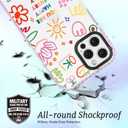 for iPhone 14 Plus Case, Doodle Happy Collage Pattern, Military-Grade Drop Protection, Cute Soft Slim TPU Protective Cover with Camera Lens Protection for Women & Girls (GraffitiFloral)