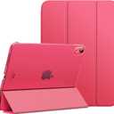 MoKo for iPad (A16) 11th Generation Case 11 Inch 2025, iPad 10th Generation Case 10.9 Inch 2022, Slim Stand Hard PC Translucent Back Shell Smart Cover, Support Touch ID, Auto Wake/Sleep,Watermelon Red