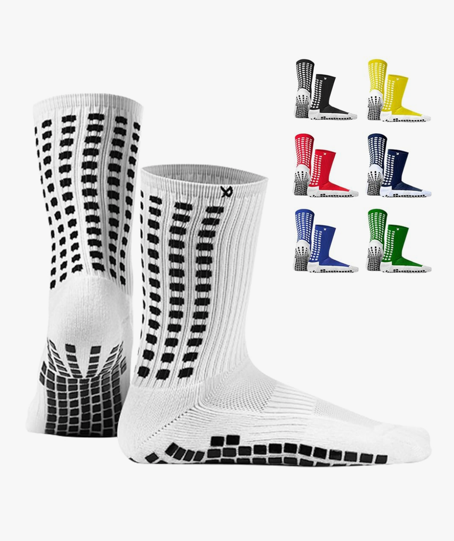 Lux Dual Grip Socks - Soccer Grip Socks for Men and Women. GripArray Performance & Comfort