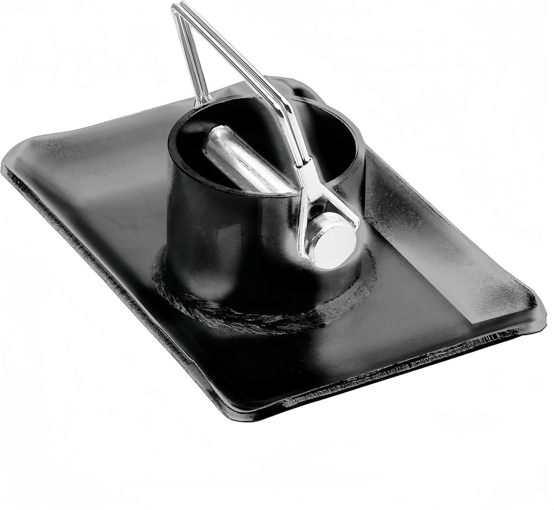 Rockane Black Trailer Jack Foot Plate 5000lbs Capacity with Pin Base for Boat Hitch Camper,A-Frame Boat, RV - Removable Trailer Foot Plate, Black