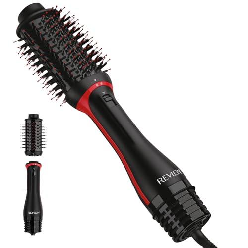REVLON One Step Volumizer PLUS, Blow Dryer Brush for Fast Salon-Style Blowouts, Revlon Blow Dry Brush with Hair Dryer function, Plus Travel Friendly (Black)