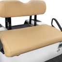 NOKINS Leather Front Golf Cart Seat Covers Fit EZGO TXT 1994-2013/EZGO RXV OEM Ordinary Front Seat Cushion,Smooth and Simple Style,No Stapler,Golf Cart Vinyl Waterproof Replacement Seat Cover, Tan