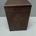 Cremation Urns for Human Ashes Adult Male Female, Wooden Carved Cross Urns Box and Casket for Ashe Men Women Child, Pets Cat Dog Urn, Burial Funeral Memorial Urns for Ashes, Holds 222 Cubic Inch