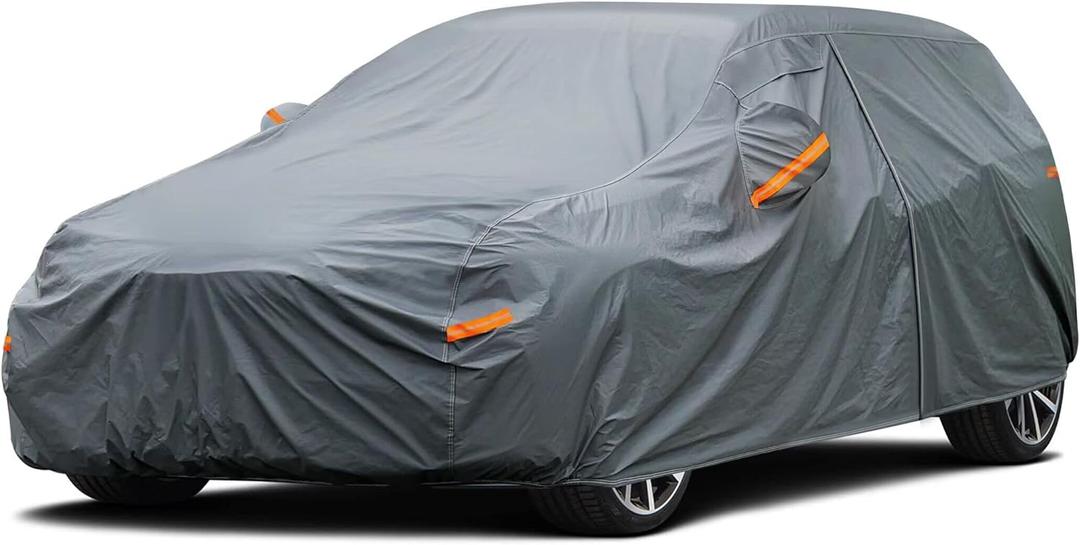 16 Layers Waterproof All Weather Car Cover - Universal Fit VW Golf, Honda Civic, Mazda 3, Toyota Corolla, Ford Fiesta, Nissan Leaf, Mini Clubman (3 Fit Hatchback Length 164-177 inch)