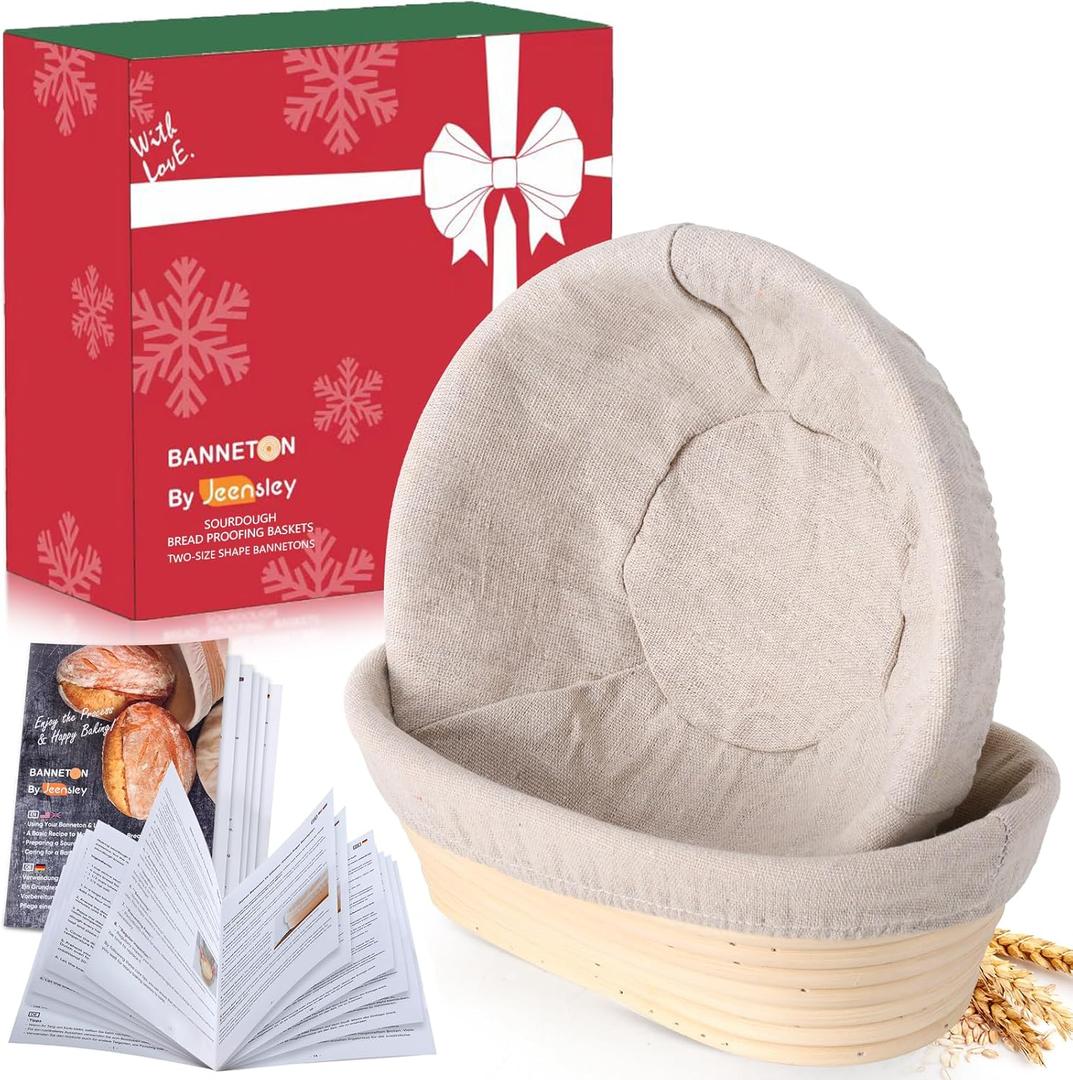 BANNETON BY JEENSLEY, SOURDOUGH BREAD PROOFING BASKETS