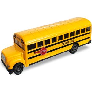 ArtCreativity Yellow School Bus Toy for Kids - 8.5 Inch Pull Back Car with Cool Opening Doors and Rubber Tires - Durable Diecast School Bus - Best Birthday Gift for Boys and Girls