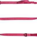 ICEFANG Tactical Dog Leash,K9 Training Walking Bungee Lead with 2 Control Handle,Heavy Duty Quick Release Metal Clasp,for Medium Large Breed (Reflective Pink, 6 FT)