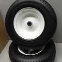 (Pack of 2) 16x6.50-8 Flat-Free Riding Lawn Mower Tire and Wheel for Garden Tractor Riding Lawn Mowers with 3/4" & 5/8" Bearing, 3" -4.5" Centered Hub