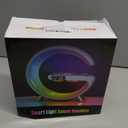BKDRL Bluetooth Speaker Lamp with Wireless Charger, RGB Night Light, Alarm Clock, App Control - White