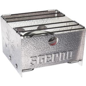 Sterno Foldable Portable Camping Stove - Easy-to-Assemble Outdoor Cooking Stove for Camping, Picnics, Tailgating & Emergencies - Silver (1-Pack)