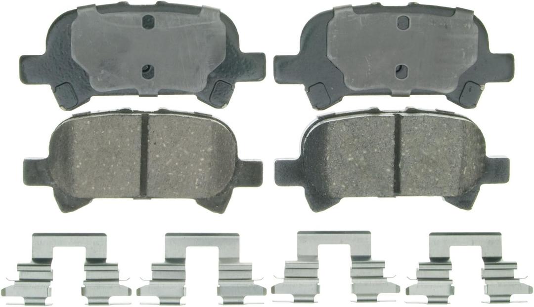 Wagner QS ZD828 Disc Brake Pad Set, Chamfered Edges for Smooth, Quiet Stops, Fits 20002006 Toyota Camry
