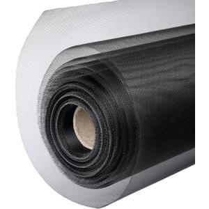 304 Black Stainless Steel Robust & Shielding Window Screen Replacement Mesh Screen, 47IN x 100FT, Perfect for Windows, Doors, Patios & Pets, Mosquito-Proof,Sturdy Screen Mesh Roll (20 Mesh)