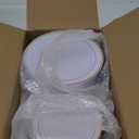 I00000 200 Pcs Gold Plastic Plates - Disposable Party Plates Include 100 Dinner Plate and 100 Elegant Dessert Plate Perfect for Party, Holiday, Wedding & Birthday
