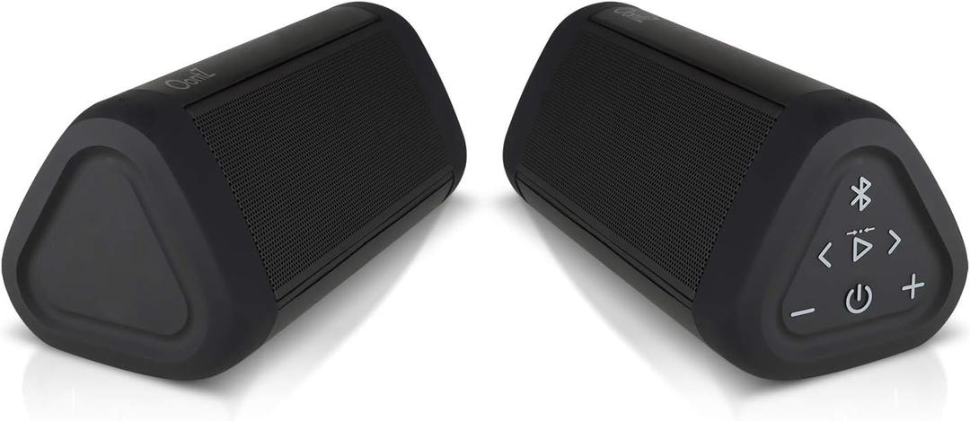 OontZ Ultra Dual Portable Bluetooth Speaker 5.0 2-Pack - IPX7 Waterproof, 14W Enhanced Sound, 20-Hr Battery, 100ft Range, Deep Bass and Clear Audio, Durable Shower Speakers for Pool or Beach (Black) (Black-Dual)