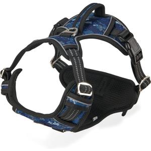 Dog Harness for Large Dogs No Pull with Handle 2 Metal Leash Clips, Adjustable Reflective Puppy Harness, Breathable Camo Oxford Padded Vest Easy Control Front Clip for Medium Large Dogs (Large (Pack of 1))