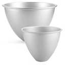 WUWEOT 2 Pack Doll Dress Cake Pan, 8" & 6" Princess Skirt Cake Mold, Non Stick Aluminum Semicircle Dessert Mold Baking Supplies for Home Party Banquet Sugarcraft Chocolate Decoration