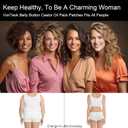 30pcs Disposable Castor Oil Pack Wrap for Bully Button, PU film Transparent Patches Organic Cotton , Self-Adhesive Wrap Pads, Portable Anti Leakage Castor Oil Packs Kit(No Oil