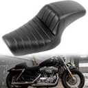 DREAMZIER Sportster Two-Up Seat, One-Piece Seat Front Rear Driver Passenger Seat Compatible With Harley Sportster Iron XL883 XL1200 (2004-2006, 2010-2022), Suitable for 2.3-3.3 GAL