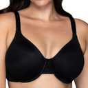 Vanity Fair Women's Beauty Back Smoothing Minimizer Bra, Minimizes Bust Line up to 1.5", Non Padded Cups up to H - Midnight Black, 40DD