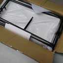 3 Tier Serving Tray for Party, 14"x7" Tiered Serving Platters with Steel Display Stand for Sevring Food,Cookies,Veggie, Dessert,Fruit, Black