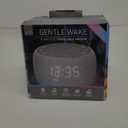 iLive Gentle Wake Alarm White Noise Machine Digital Round Tabletop Modern with Alarm