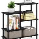 Furinno Turn-N-Tube 5-Tier Accent Display Rack, Espresso/Black