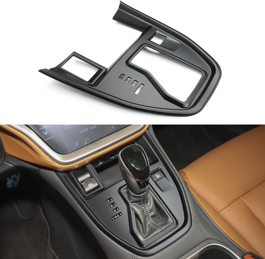 INTGET Matte Black Gear Panel Cover for Subaru Outback Legacy Accessories 2025 2024 2023 2022 2021 2020 Center Console Interior Accessories for 2025 Subaru Outback Wilderness Accessories (Matte Black - With Button Hole)