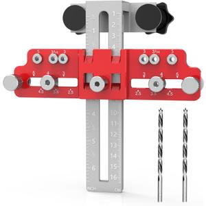 Cabinet Handle Hardware Jig, Adjustable Cabinet Drawer Pull Template for Knobs, Handles and Pulls