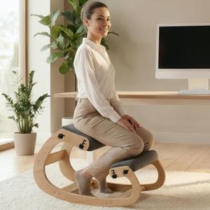 NYPOT Ergonomic Kneeling Chair with Adjustable Seats - Knee Chair for Posture Correction & Kneel Rocking Stool for Desk - Back Pain Relief for Home and Office, Supports 250 pounds 