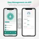 DS10 Pro Keyless Entry Door Lock with APP Control - Fingerprint Electronic Keypad Door Lock, Smart Locks for Front Door, Auto-Lock & One Touch Locking with Bluetooth - Matte Black