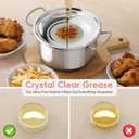 4L/4.2Qt Deep Fryer Pot with Basket, Small Multi-Functional Stainless Steel Stove Top Deep Frying Pot with Basket and Lid & Splatter Guard For Frying, Stewing, Boiling for Home Use